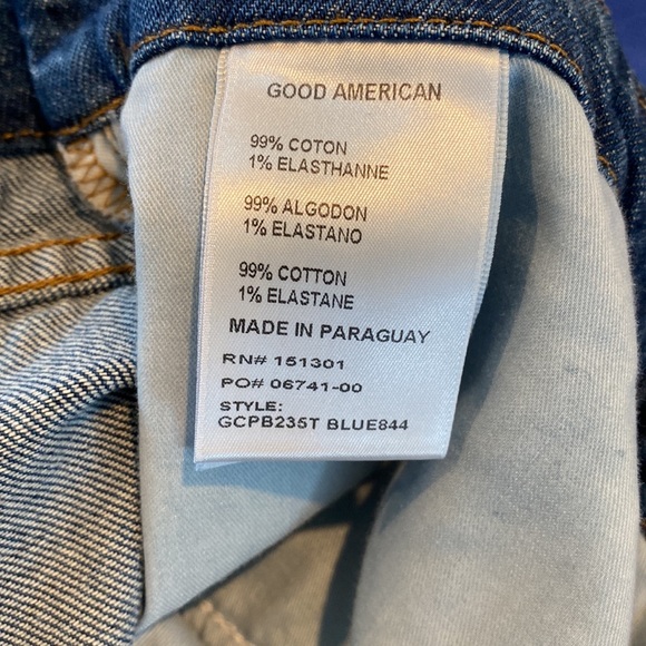 Good American Good Classic Skinnyish Fit High Rise Womens 15 Inseam 28 NWT New - Picture 5 of 10